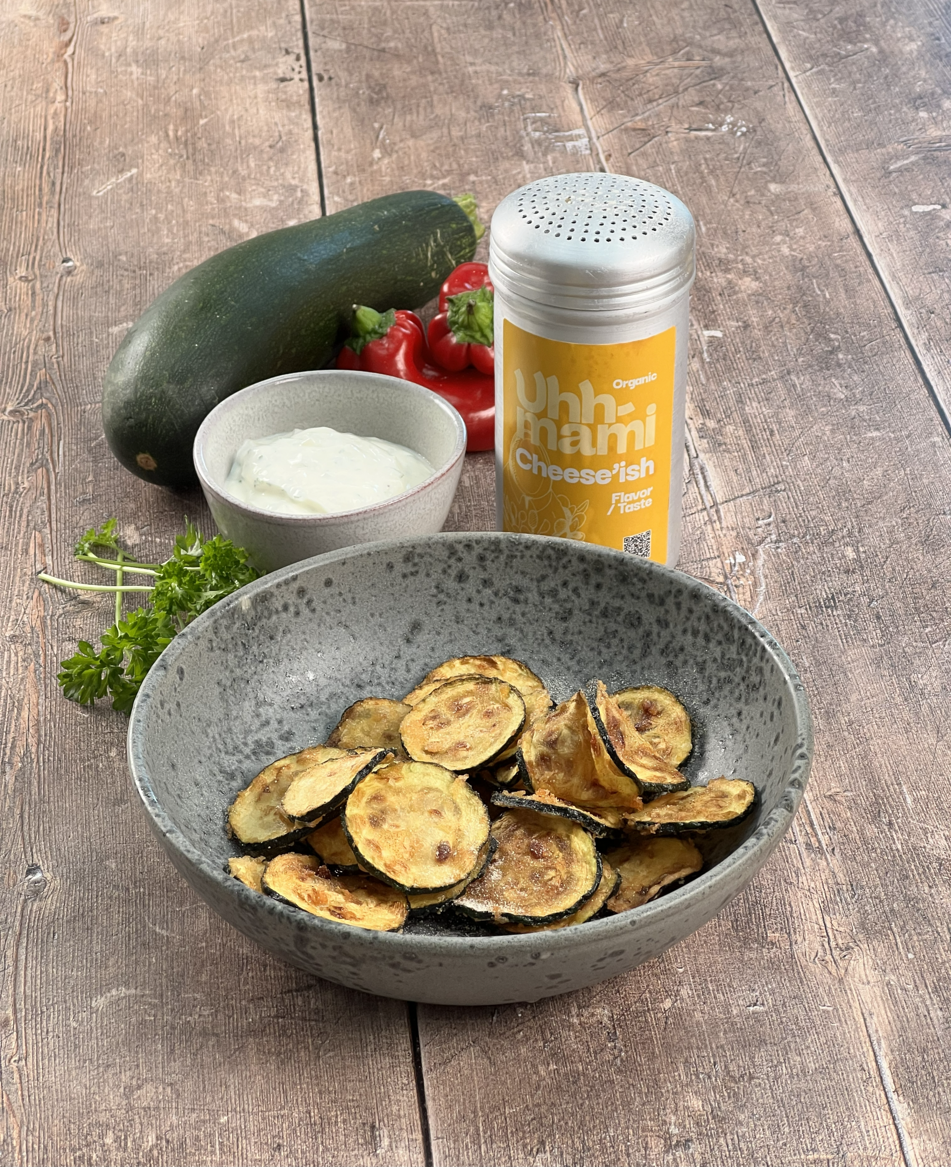 Crispy Zucchini Chips with Dip