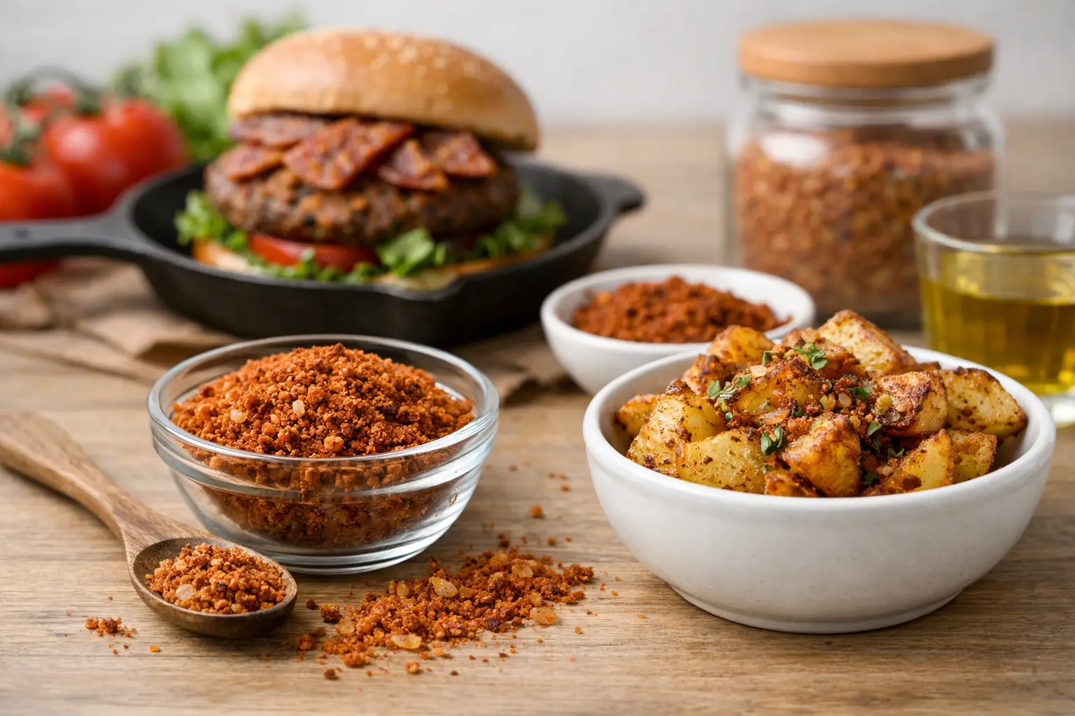 Cómo usar sazonador de sabor a tocino vegano